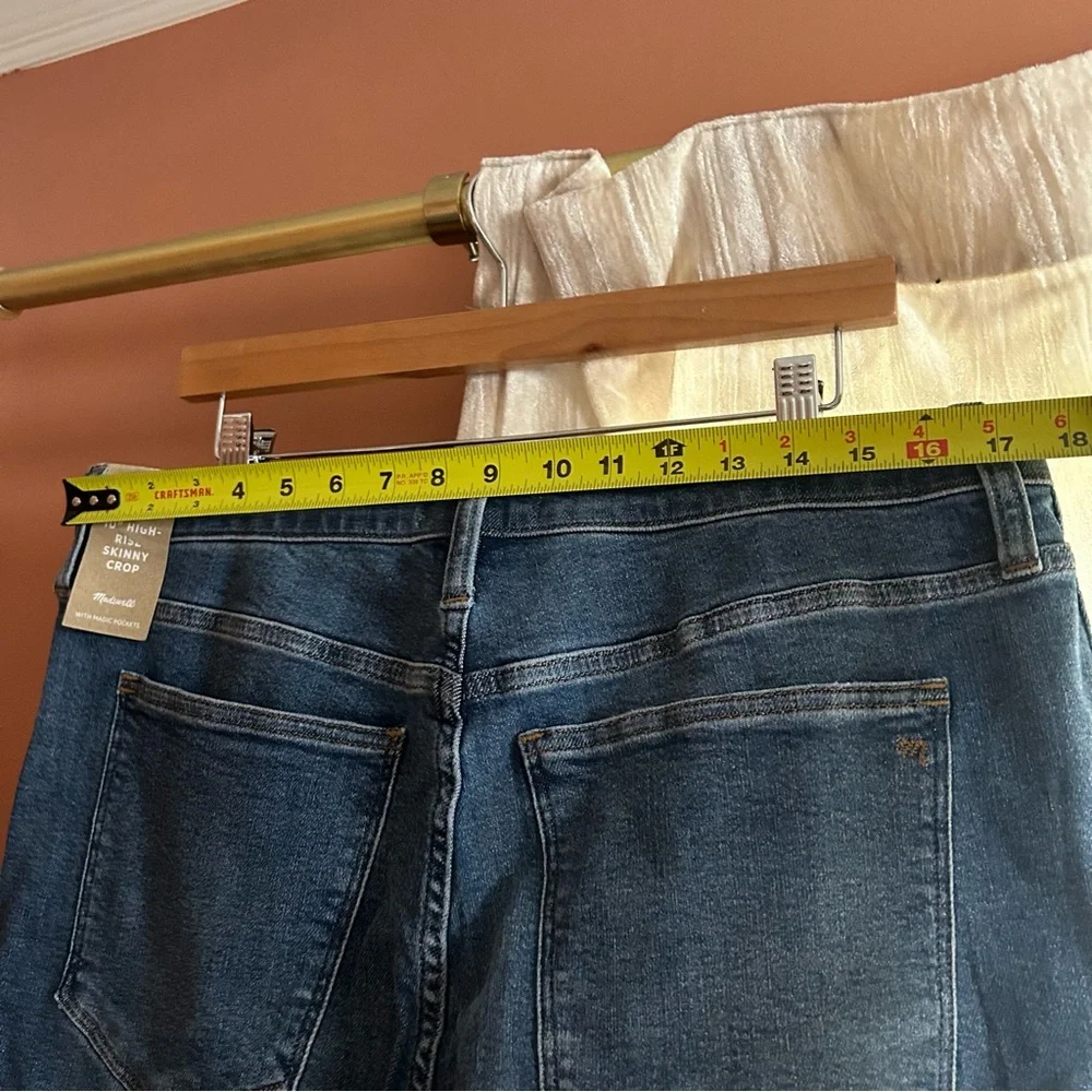 Madewell High-Rise Skinny Crop Jeans in Bradfield Wash‎ $138 NWT See Size Info - Picture 7 of 9
